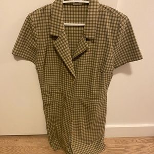 SUNDAY BEST SIZE M. Plaid button down dress.